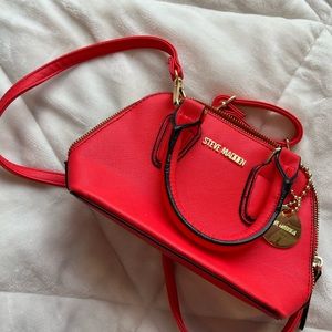 Steve Madden Red-Orangeish bright bag. Perfect statement bag with any outfit!
